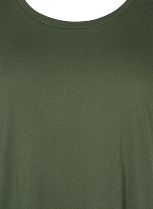 Cotton t-shirt dress with side slits, Thyme, Packshot image number 2