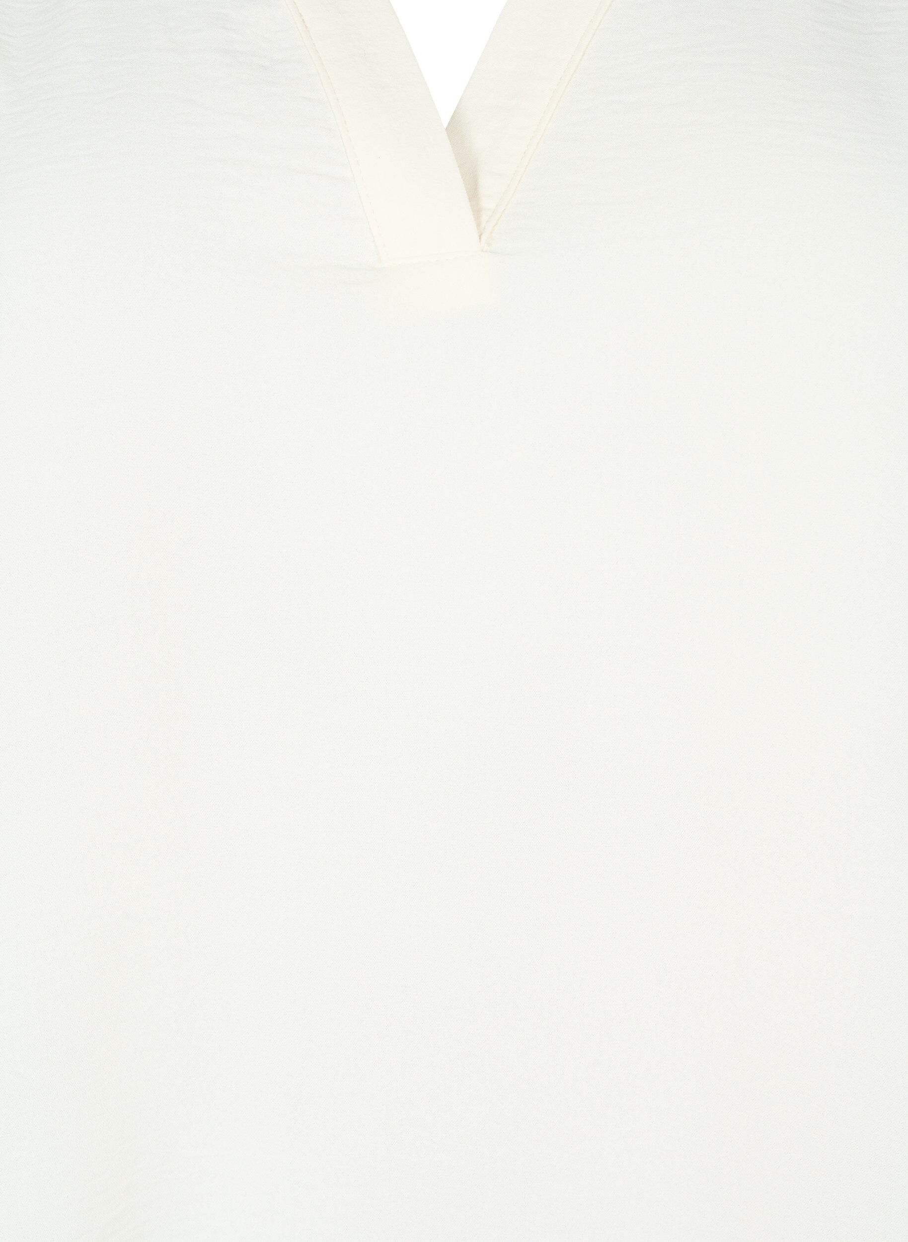 Zizzifashion Sleeveless top with wrinkle details, Vanilla, Packshot image number 2