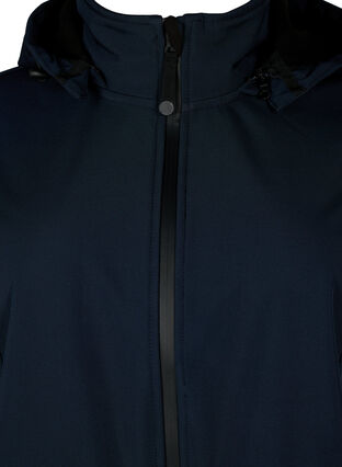 Softshell jacket with detachable hood, Night Sky, Packshot image number 2