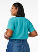Solid coloured basic t-shirt in cotton, Blue, Model image number 2