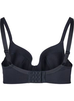 Underwire bra with padding and lace, Black, Packshot image number 1