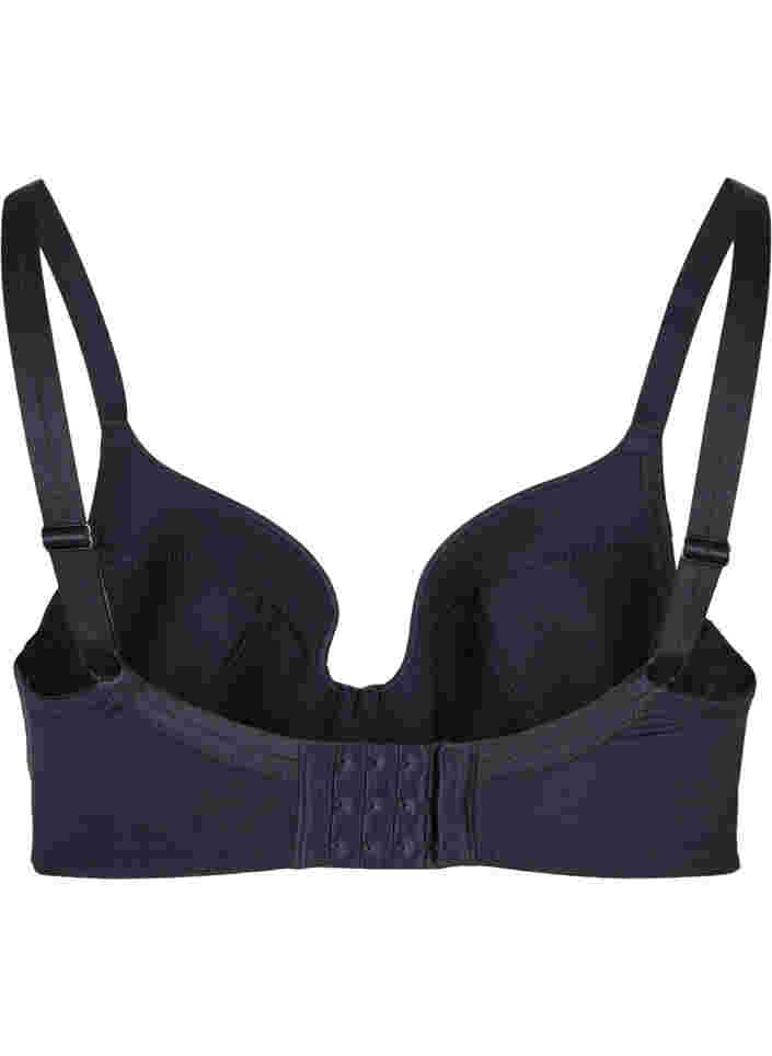 Sophia underwire bra with padding and lace, Black, Packshot image number 1