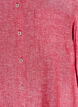 Shirt in linen and viscose with 3/4 sleeves, Red, Packshot image number 2