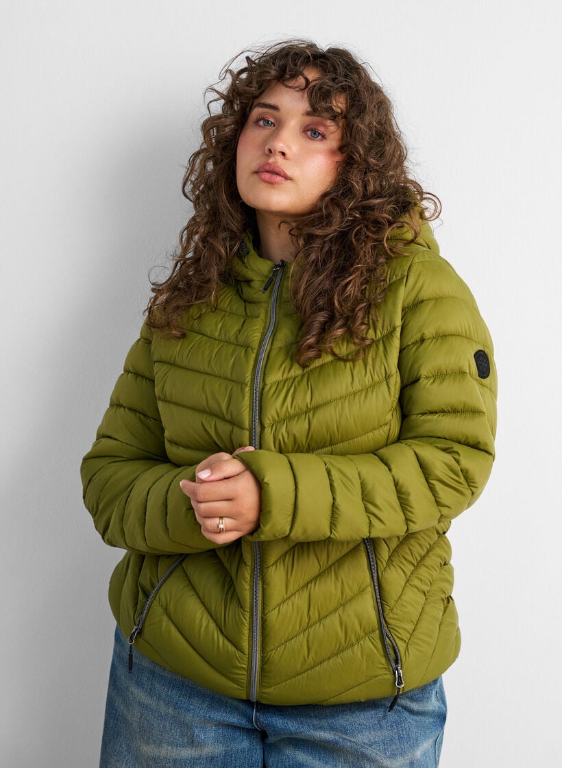 Lightweight hooded jacket, Green, Model image number 0