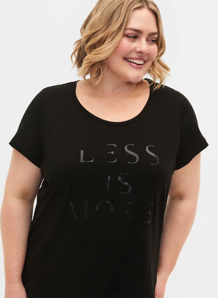 Sports t-shirt with print, Black w.Less Is More, Model image number 2