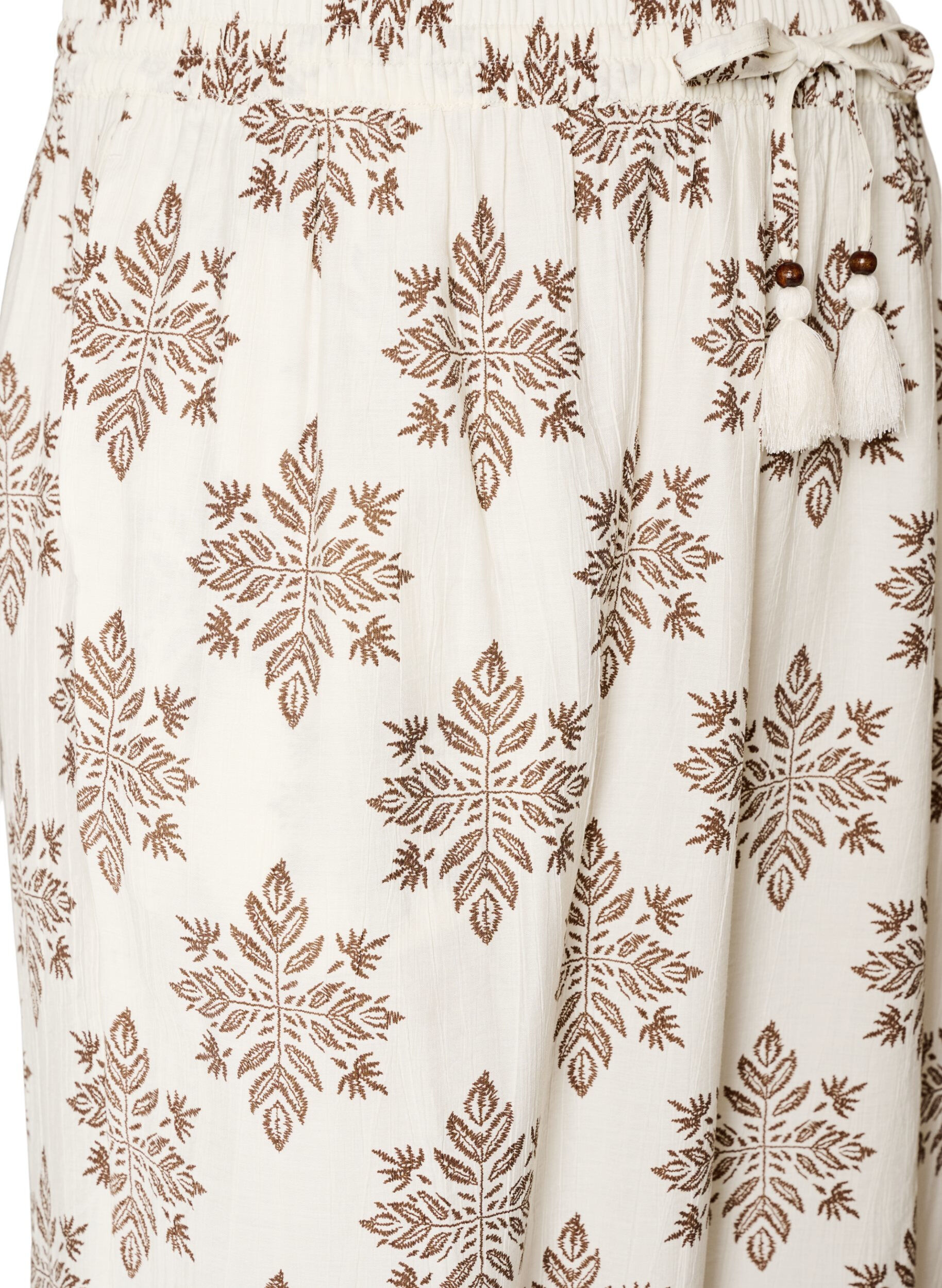 ZizzifashionPatterned balloon trousers with a high waist, Vanilla, Packshot image number 2