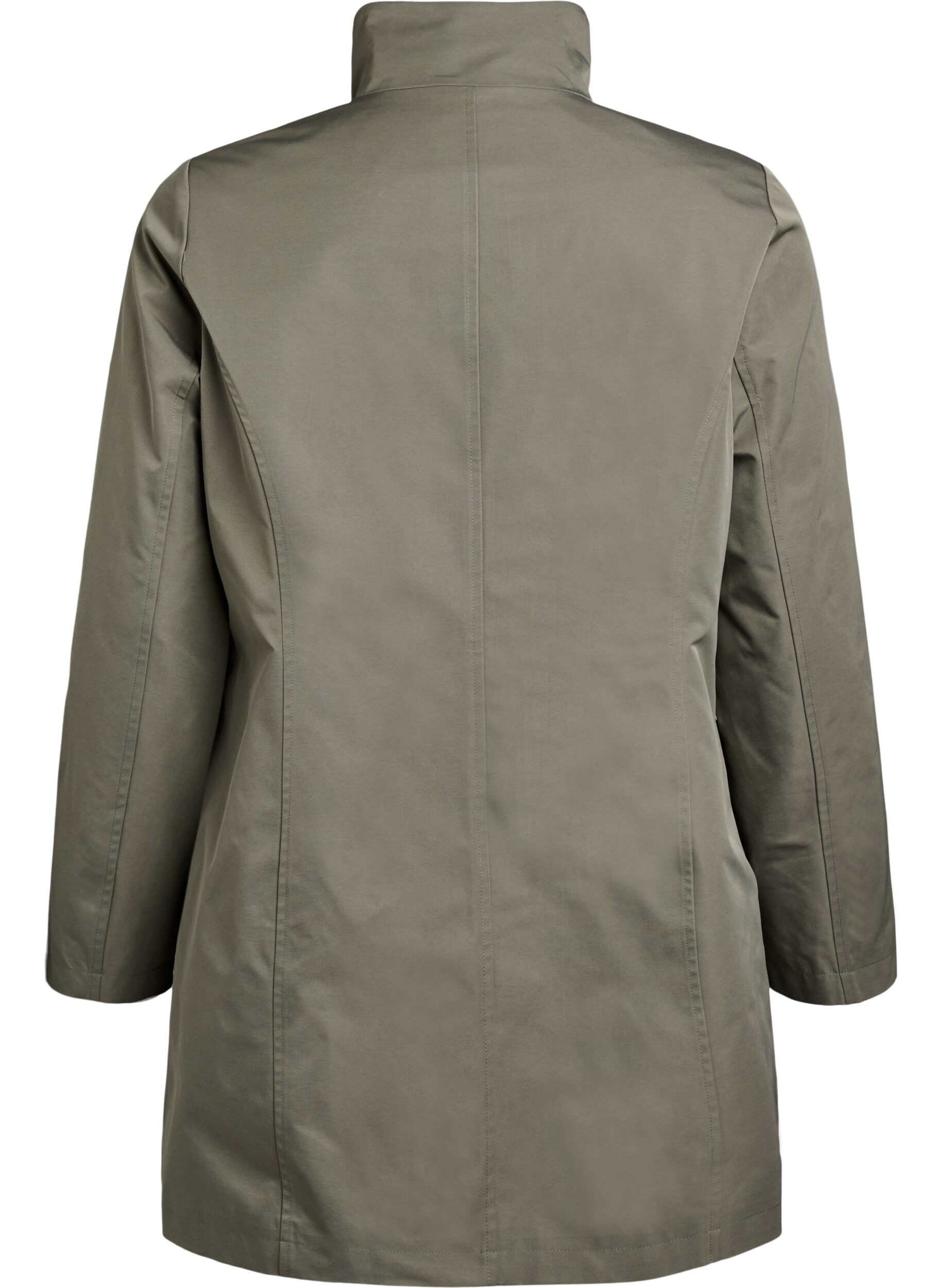 Zizzifashion Jacket with pockets and high collar, Green, Packshot image number 1