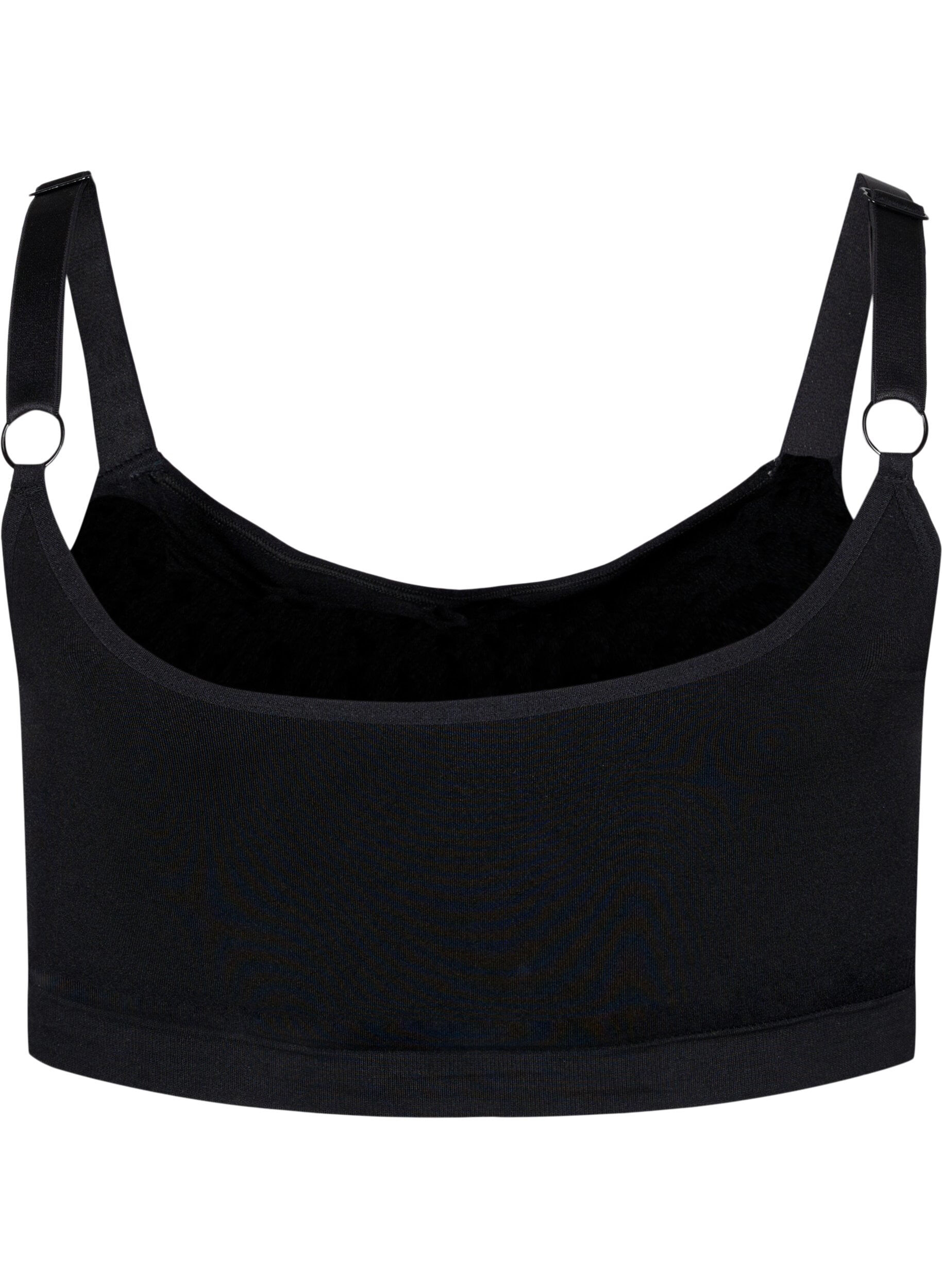 Zizzifashion Seamless bra with lining, Black, Packshot image number 1