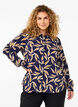 Shirt with leaf print and collar, Ev. Blue w. Leaf AOP, Model image number 0