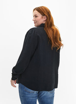 Long-sleeved shirt in TENCEL™ Modal, Black, Model image number 1