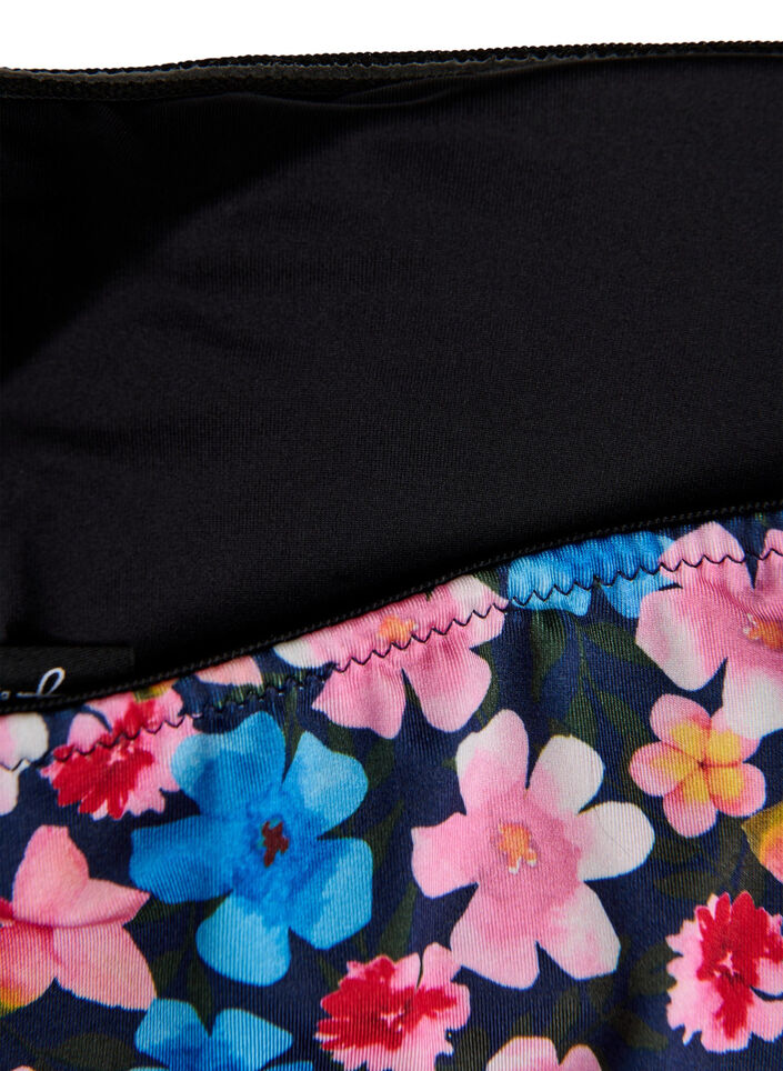 Floral bandeau bikini top, Red, Packshot