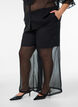 Loose chiffon trousers with dots, Black, Model image number 2