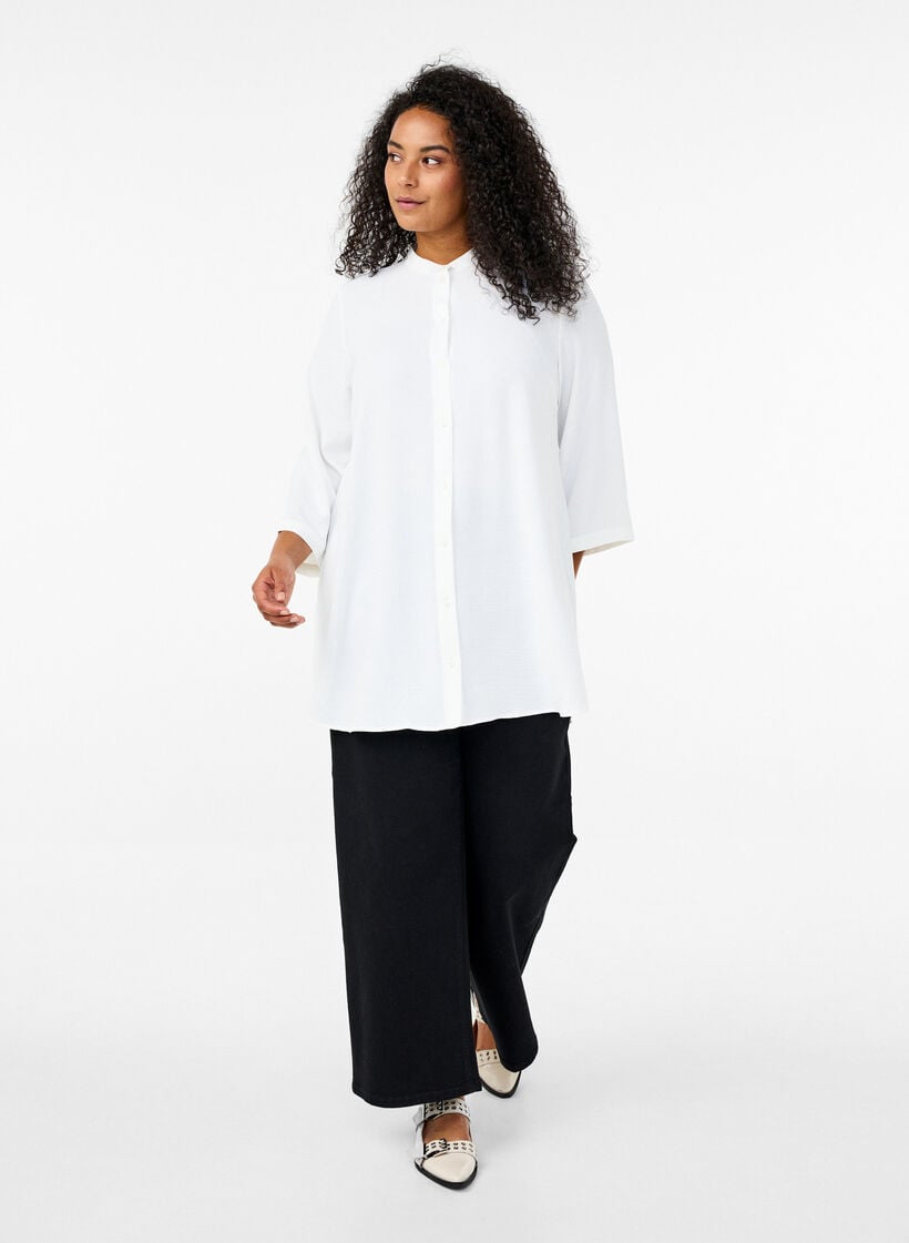 FLASH - Tunic with 3/4 sleeves, Vanilla, Model image number 1