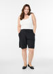 Loose cotton shorts with pockets, Black, Model image number 1
