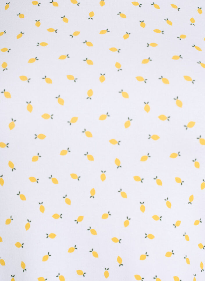 Cotton T-shirt with all-over print, White, Packshot image number 2