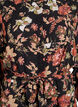 Midi dress with floral print and detachable tie belt, Black, Packshot image number 2