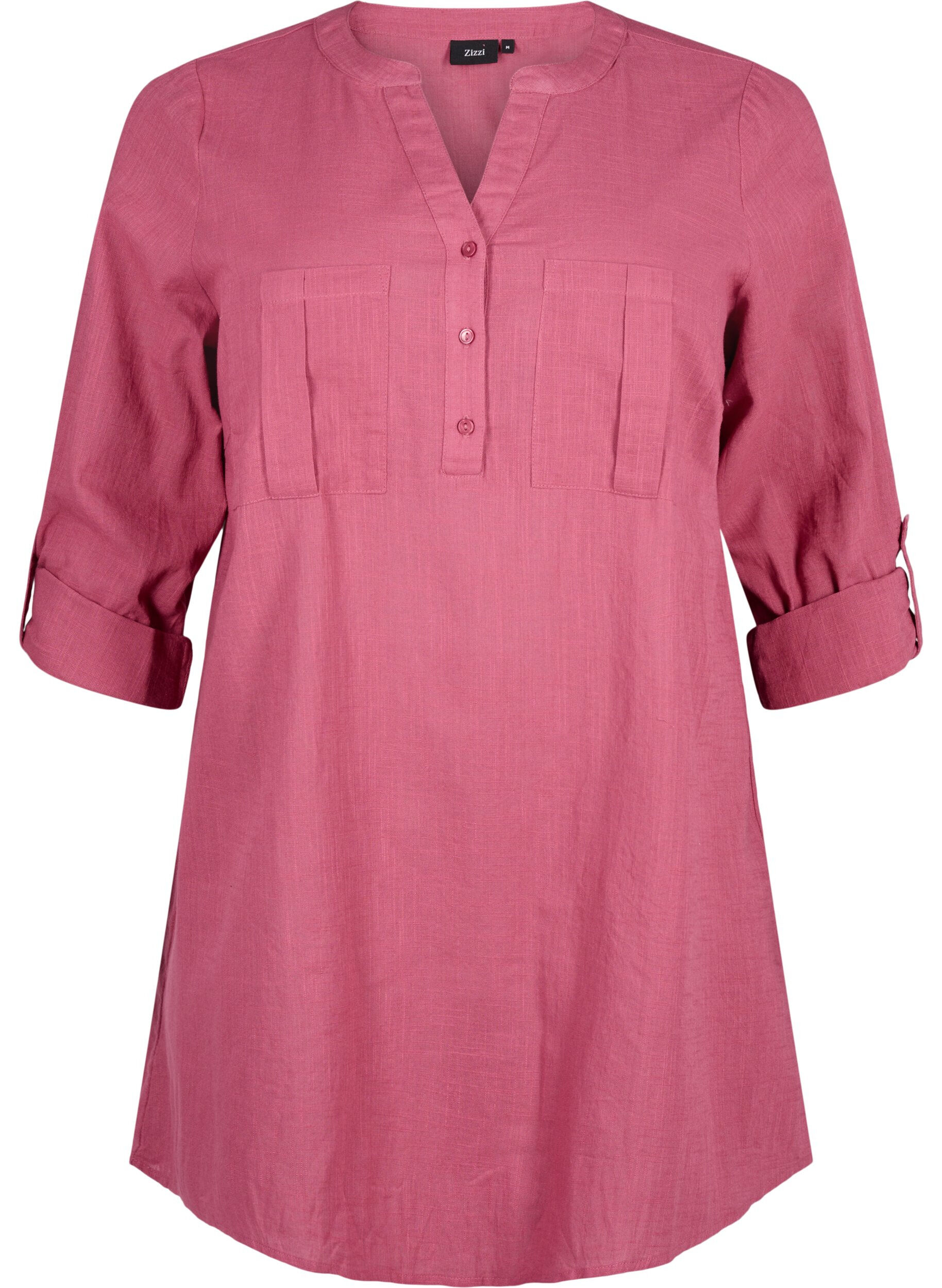 Zizzifashion Cotton tunic with 3/4 sleeves, Malaga, Packshot image number 0