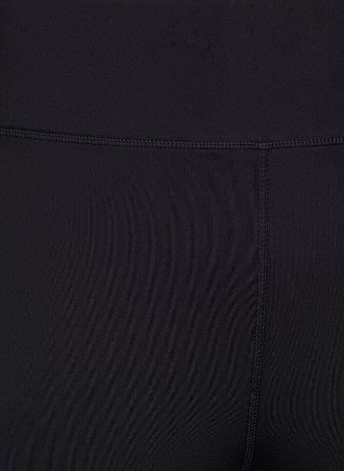 Tight-fitting workout shorts with logo, Black, Packshot image number 2