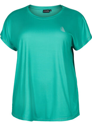 Short-sleeved workout t-shirt, Mint, Packshot image number 0