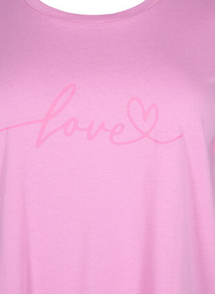 Crew neck cotton T-shirt with print, RoseBloom W. Love, Packshot image number 2