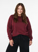 Sweatshirt with fringes, Dark Bordeaux, Model image number 0