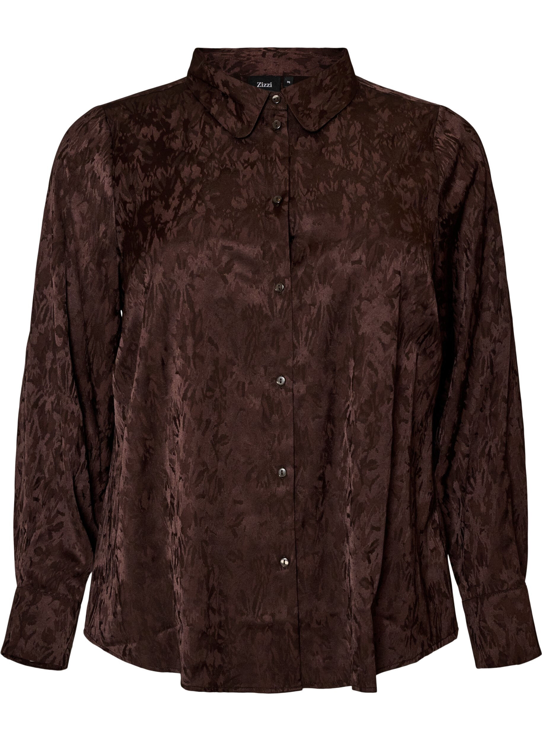 ZizzifashionShirt with tone-on-tone paisley pattern, Brown, Packshot image number 0