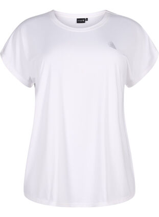 Short-sleeved workout t-shirt, Bright White, Packshot image number 0