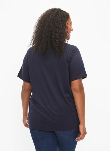 FLASH - T-shirt with motif, Navy Bl Rose Gold, Model image number 1
