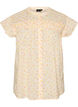 Sleeveless A-line cotton shirt blouse, Yellow, Packshot image number 0