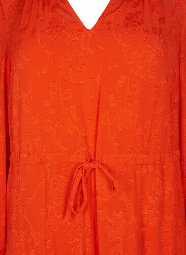 Long-sleeved midi dress in jacquard look, Orange.com, Packshot image number 2