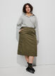 Cotton cargo skirt with a back slit, Green, Model image number 1