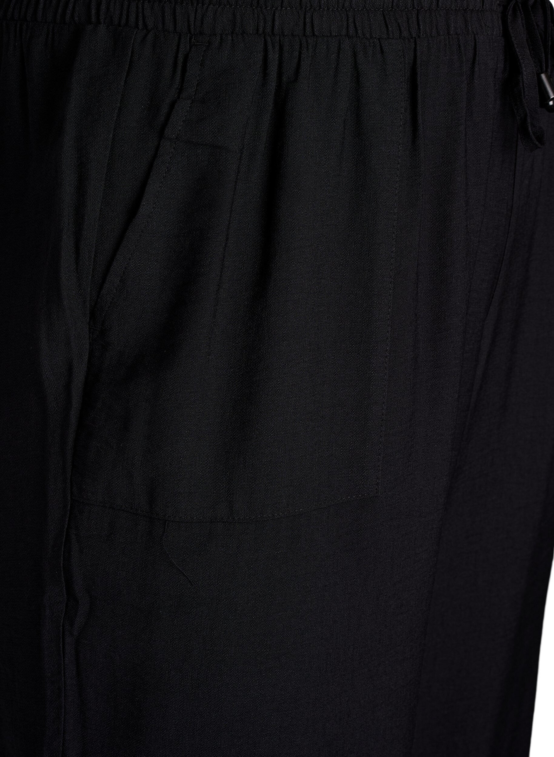 Zizzifashion High-waisted cargo trousers, Black, Packshot image number 2