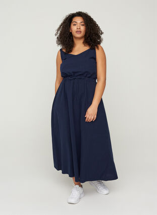 Maxi dress with smock, Night Sky, Model image number 3