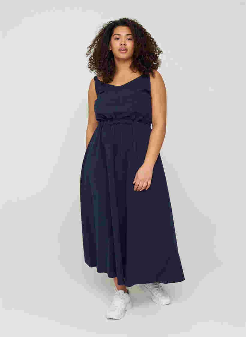 Maxi dress with smock, Night Sky, Model image number 3