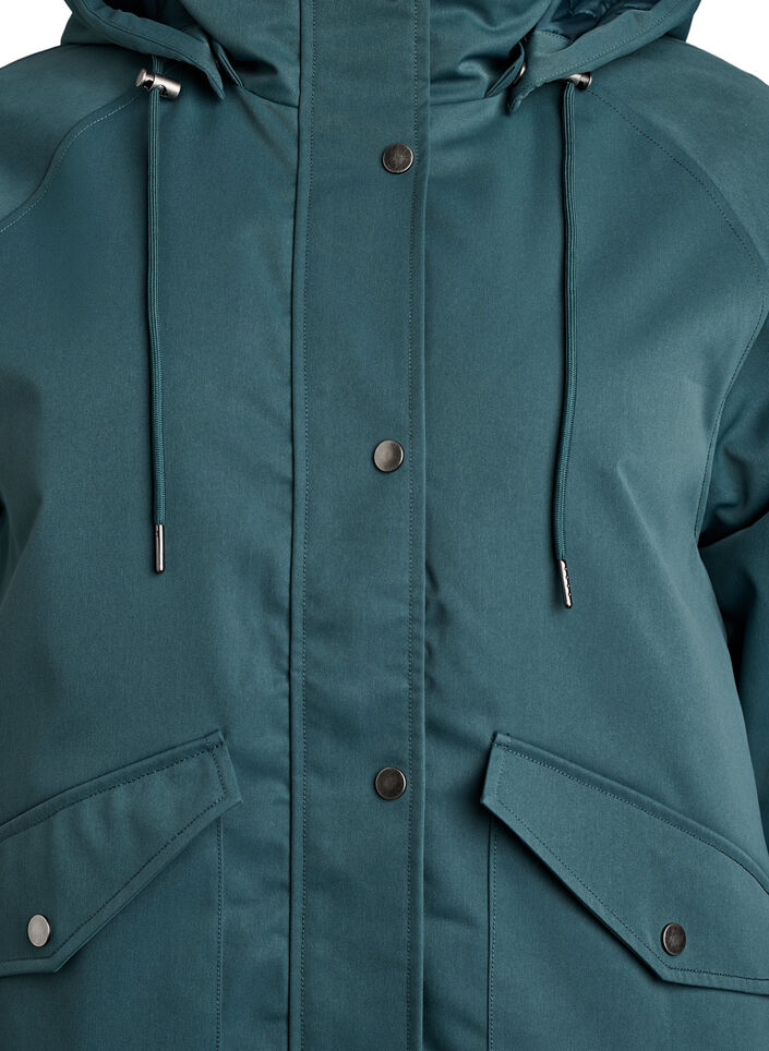 Padded parka with a detachable hood, Green, Packshot image number 2