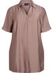 Tunic with collar and side pockets, Brown, Packshot image number 0