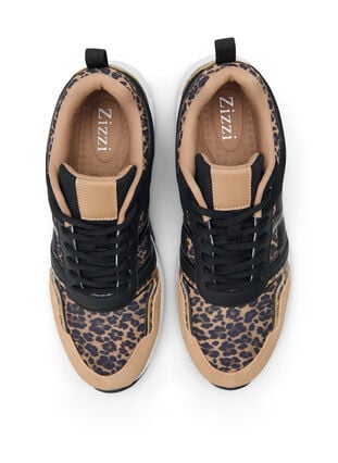 Wide fit sneakers with leopard print, Leopard Print, Packshot image number 2