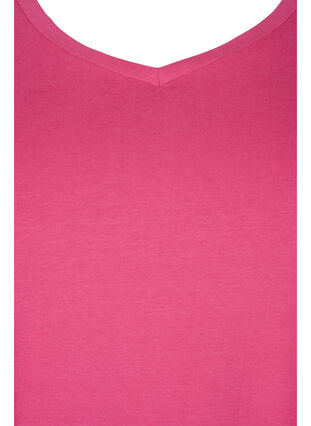 Basic plain cotton t-shirt, Hot Pink, Packshot image number 2