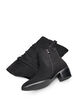 Long suede-look boot with a detachable shaft, Black, Packshot image number 2