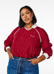 Textured jersey blouse with contrast details, Red, Model image number 0