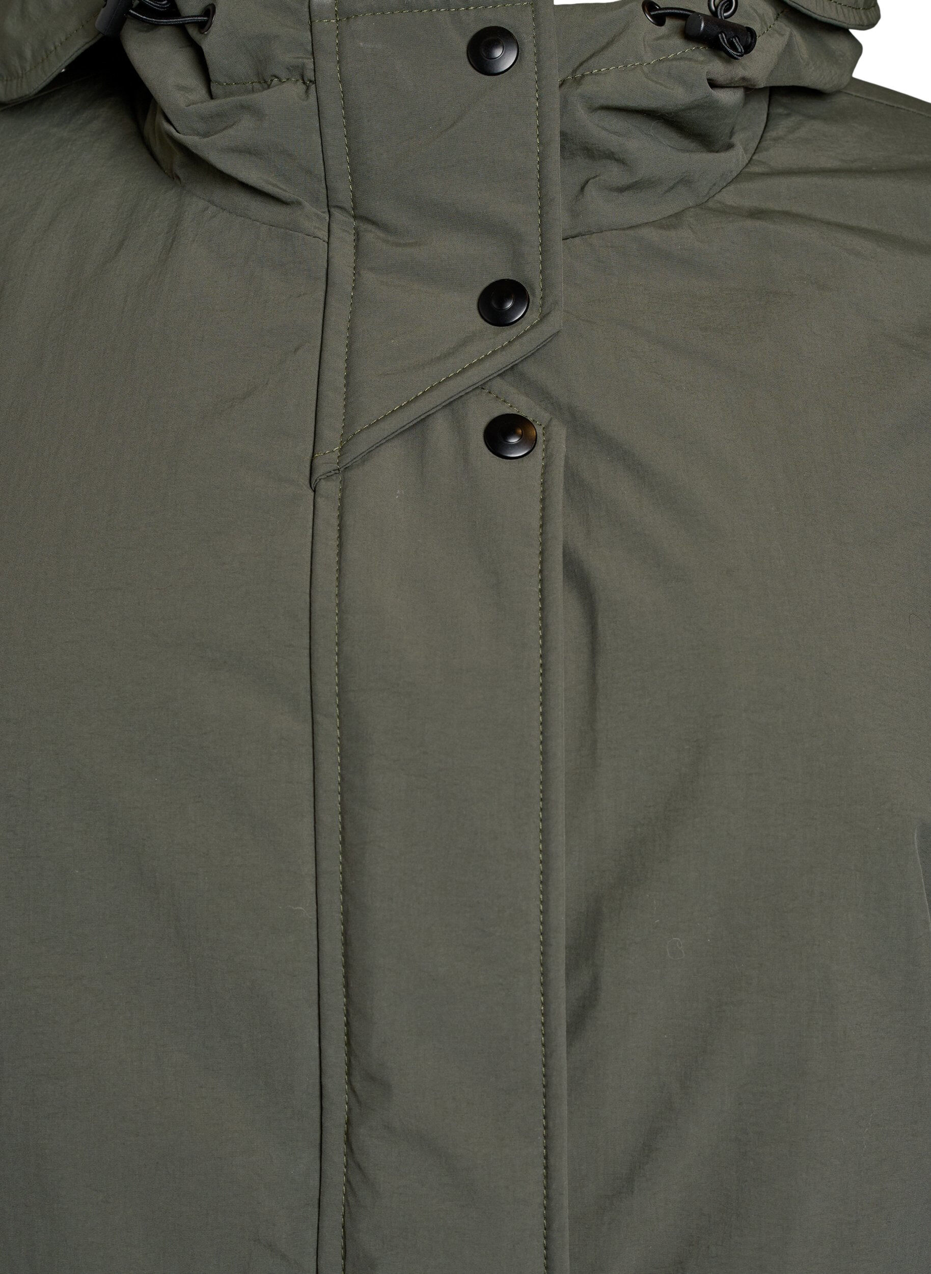 Zizzifashion Parka with hood and adjustable waist, Green, Packshot image number 2