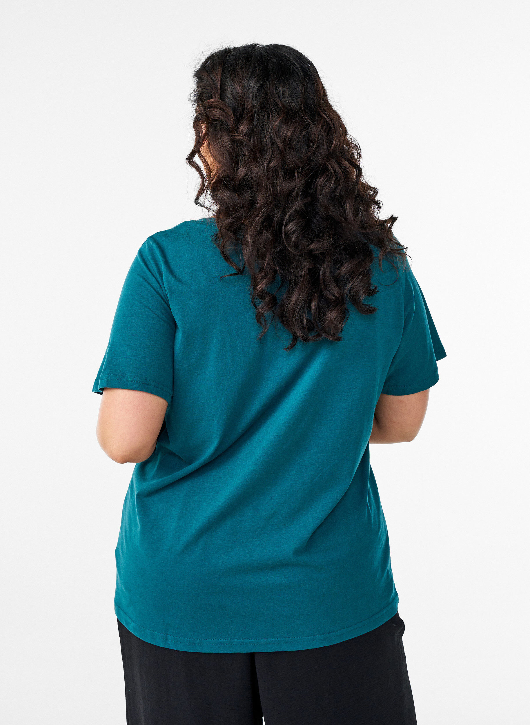 ZizzifashionV-neck T-shirt, Green, Model image number 2