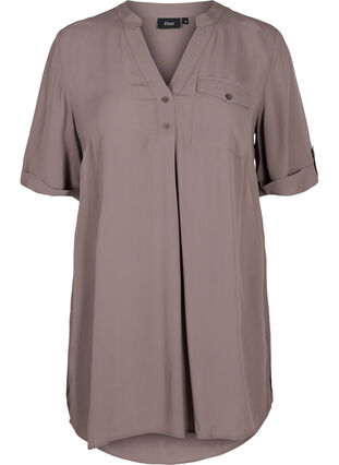 Viscose tunic with short sleeves, Falcon, Packshot image number 0