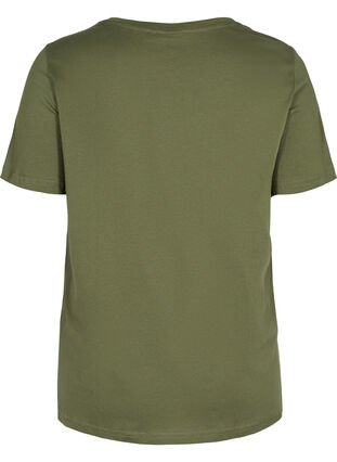 Cotton t-shirt with print, Ivy Green ATHLETIC, Packshot image number 1