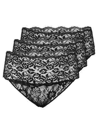 3-pack hipster panty in lace material