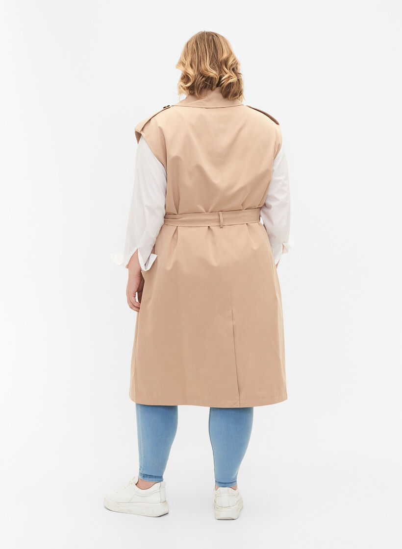 Long waistcoat with belt, Nomad, Model image number 1