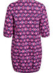 Short cotton dress with 3/4 sleeves and pockets, Pink, Packshot image number 1