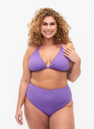 Bikini bottoms with high waist, Royal Lilac, Model image number 0