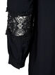 Viscose dress with crochet details, Black, Packshot image number 3