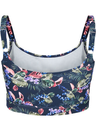 Printed bikini top with adjustable straps, Deep Palm AOP, Packshot image number 1